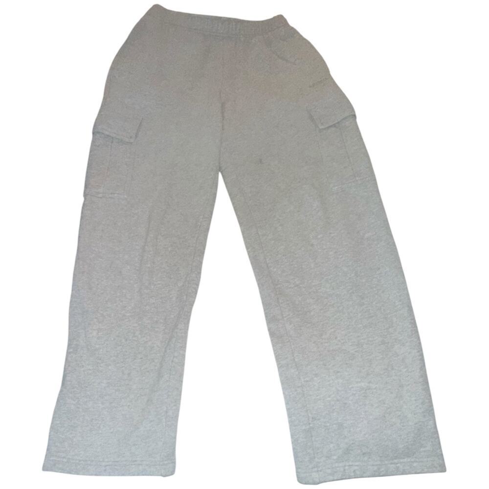 Aritzia Sweatfleece Mega Fit Cargo Sweatpants Women’s Small Tall  Gray Wide Leg